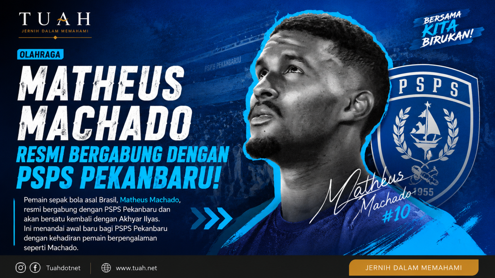 Matheus Machado Resmi Berseragam PSPS Pekanbaru, Reuni dengan Akhyar Ilyas Jadi Harapan Baru Askar Bertuah