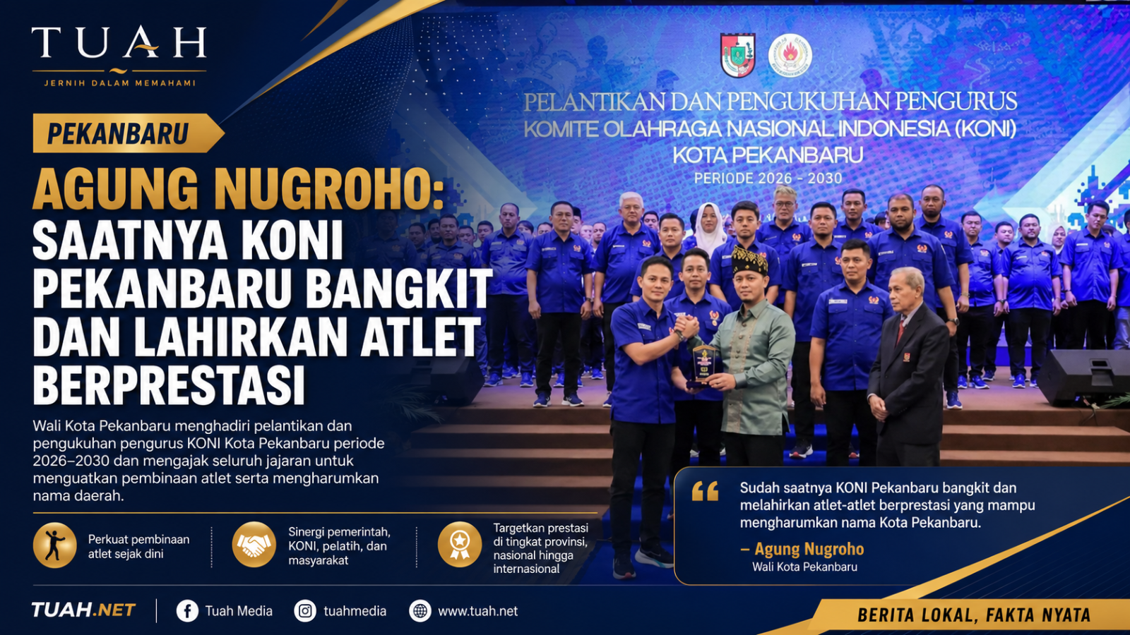 Agung Nugroho Ajak KONI Pekanbaru Bangkit Cetak Atlet Berprestasi