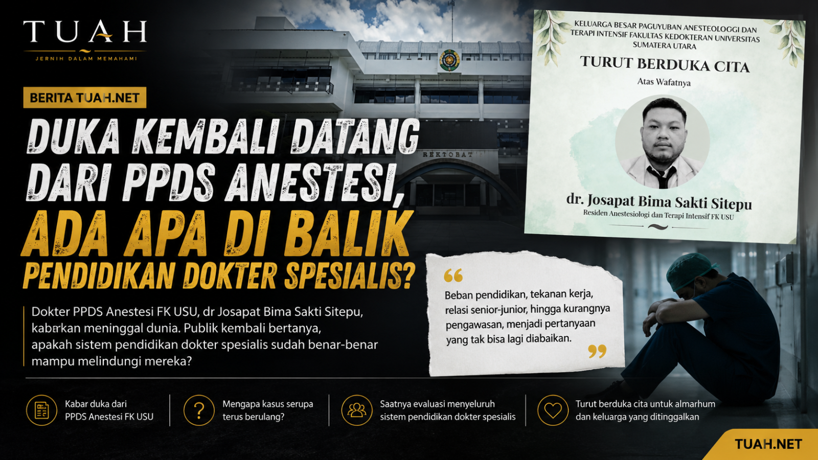 Duka Kembali Datang dari PPDS Anestesi, Ada Apa di Balik Pendidikan Dokter Spesialis?