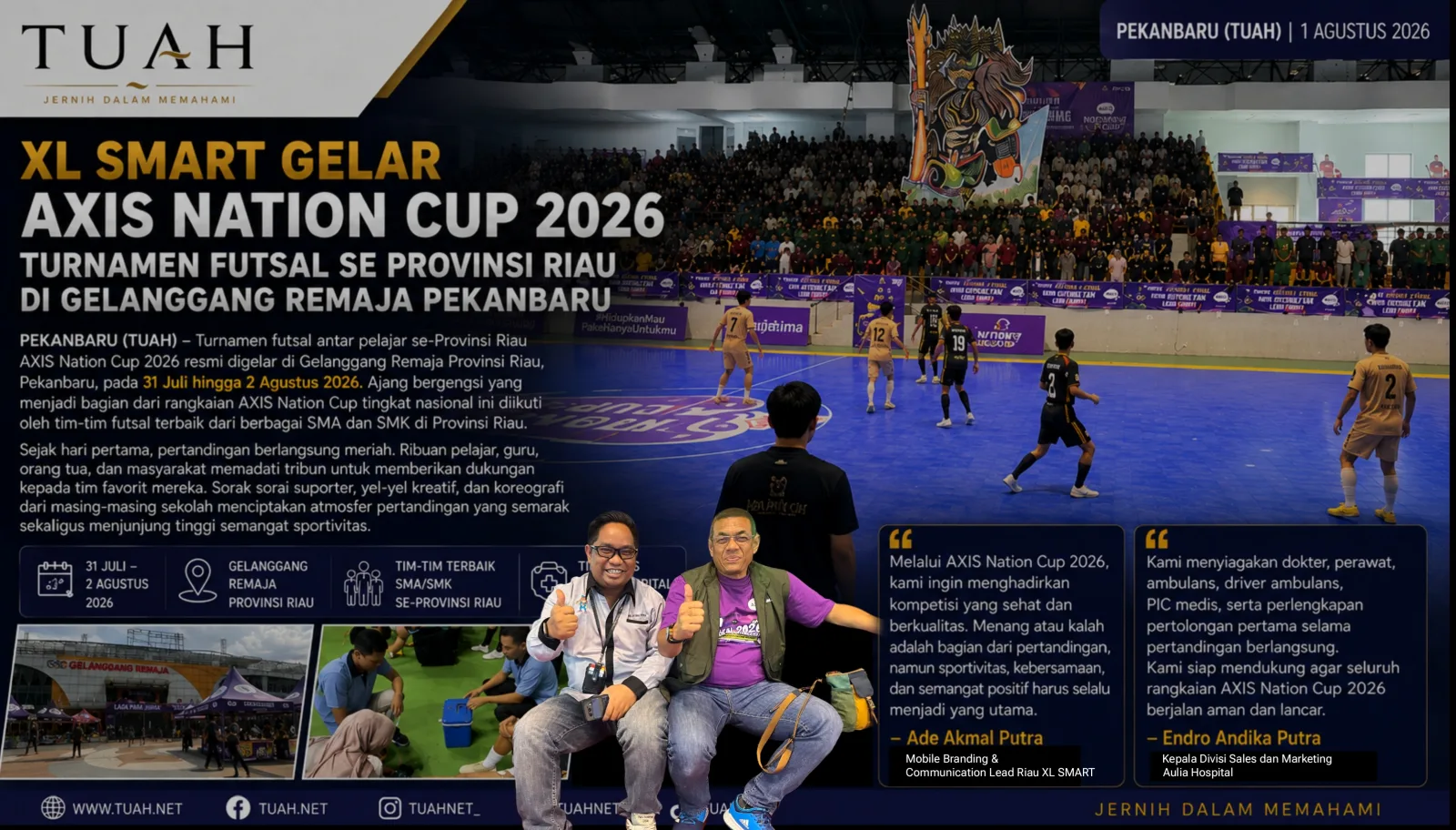 XL SMART Gelar AXIS Nation Cup 2026 Turnamen Futsal Se-Provinsi Riau di Gelanggang Remaja Pekanbaru